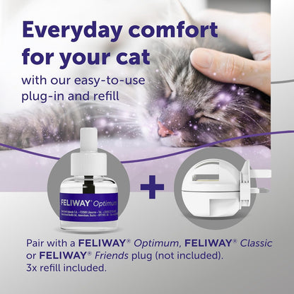FELIWAY Optimum Cat Calming Refill Pack (3 x 48ml)