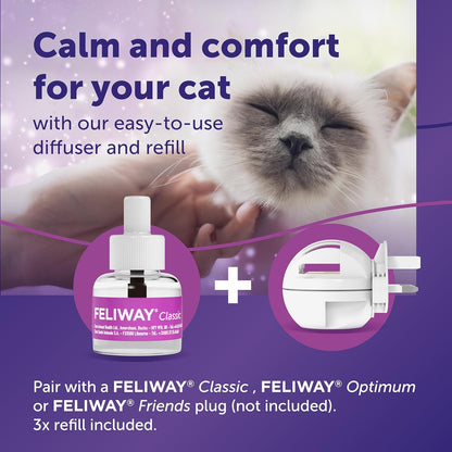 FELIWAY Classic Cat Calming Refill Pack (3 x 48ml)